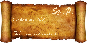 Szekeres Pál névjegykártya