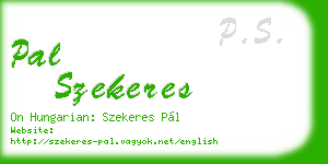 pal szekeres business card
