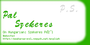 pal szekeres business card